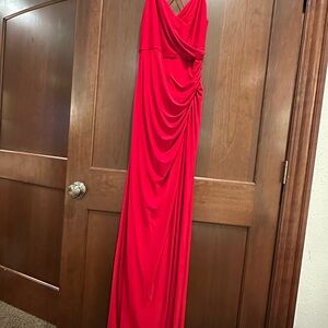 Adrianna Papell Vibrant Red Maxi Dress
